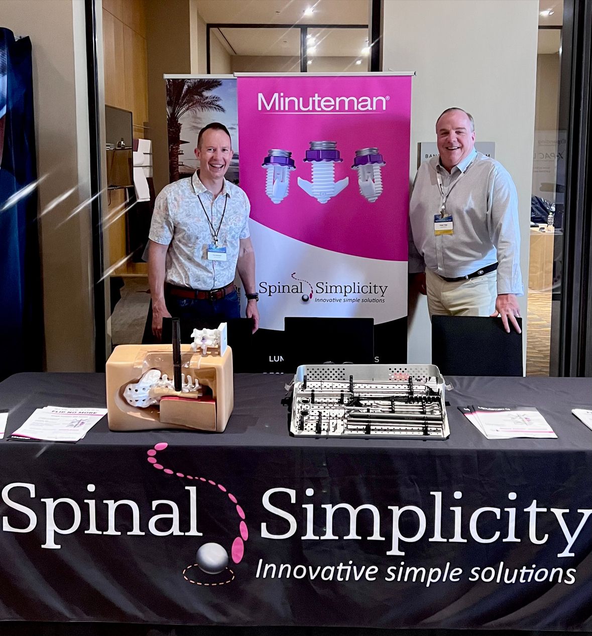 Spinal Simplicity's Chris Larsen and John Moseley at ASCA 2023